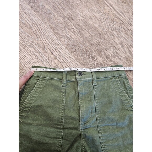Madewell Women’s Perfect Vintage Green Military Shorts Size 25 - Picture 5 of 8